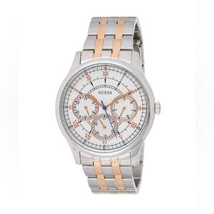 GUESS Men's QUARTZ ANALONG WATCH 43mm Steel Bracelet Quartz Watch W1180G1.